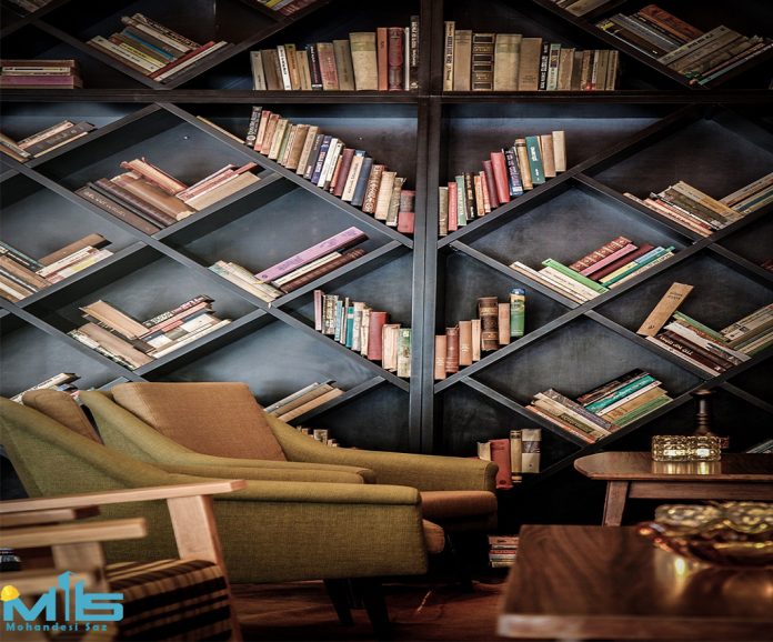 طراحی داخلی کتابخانه شخصی و عمومی