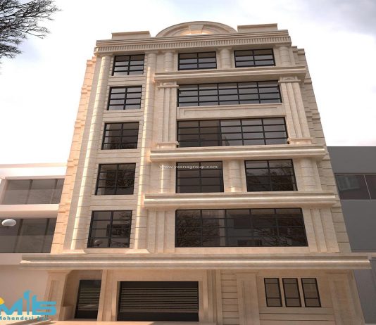 نمای ساختمان پنج طبقه